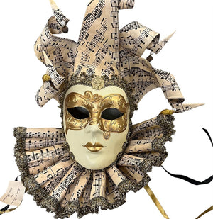 Otto Bassano Hand Painted Venetian Mask Gold