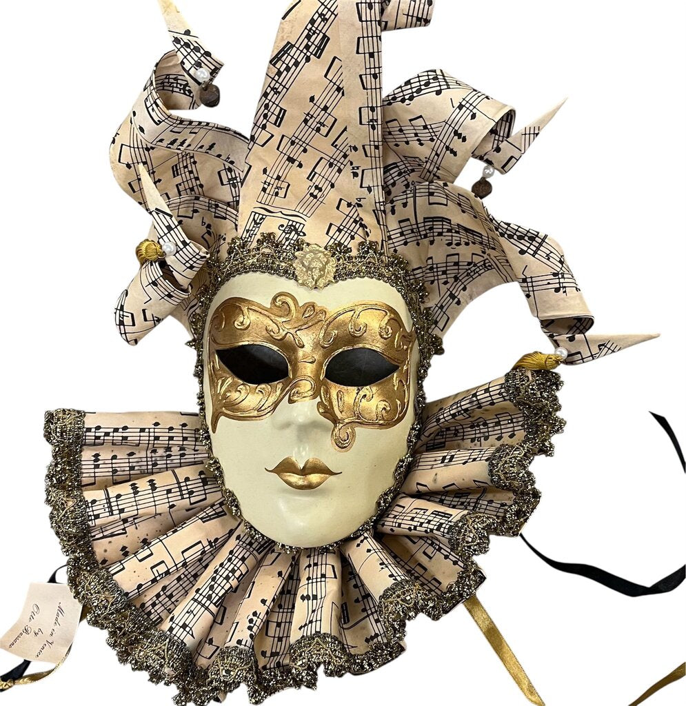 Otto Bassano Hand Painted Venetian Mask Gold