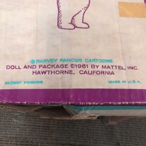 Vintage 1961 Casper the Friendly Ghost Talking Doll Pull String