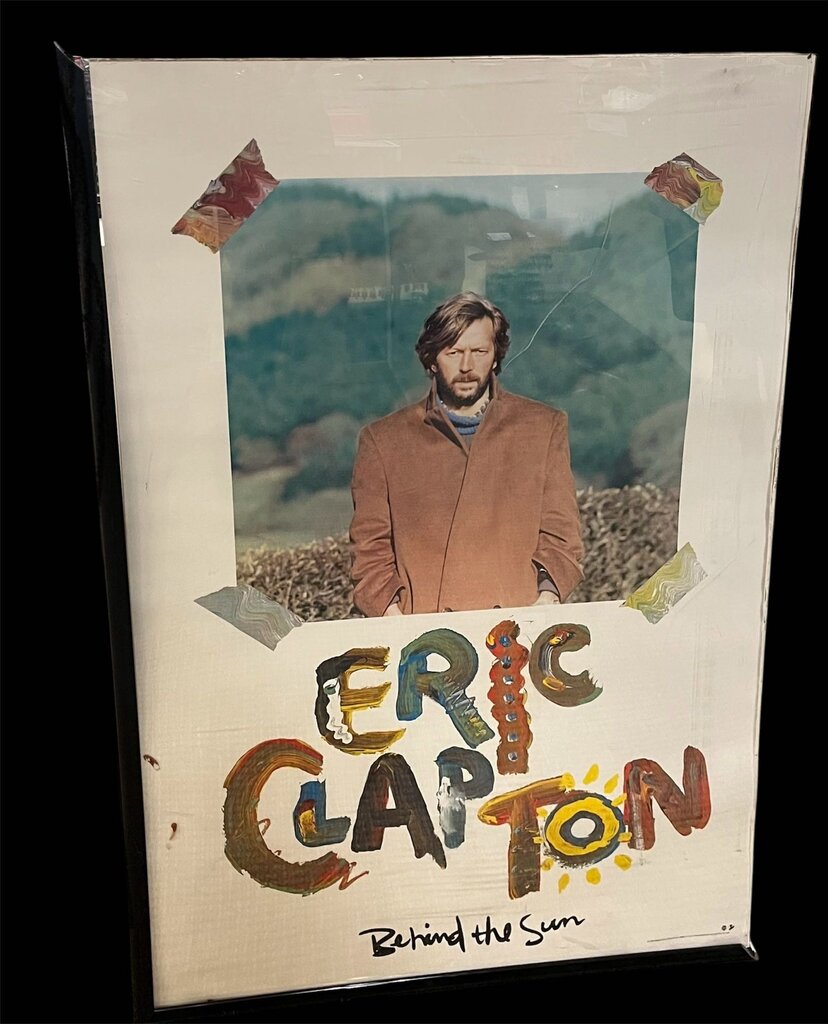 Vintage Eric Clapton 1985 Behind The Sun Promo Poster