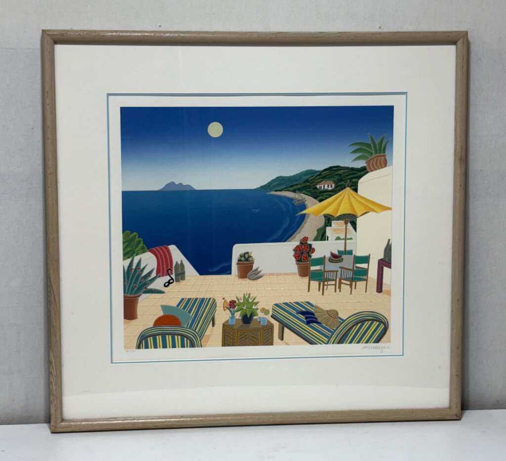 Thomas McKnight "Terrace Overlooking the Sea" HC15/40 Serigraph
