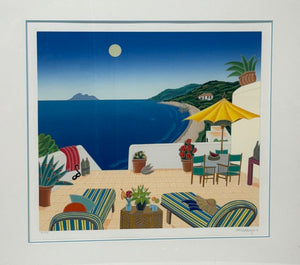 Thomas McKnight "Terrace Overlooking the Sea" HC15/40 Serigraph