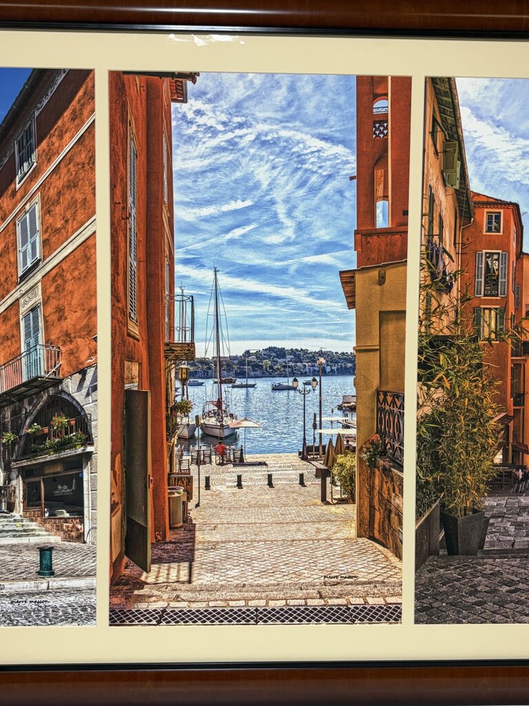 Pierre Masson Triptych Villefranche Sur Mer Series France Hi Rez Photos on Canvas New Unhung Frame
