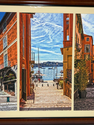 Pierre Masson Triptych Villefranche Sur Mer Series France Hi Rez Photos on Canvas New Unhung Frame