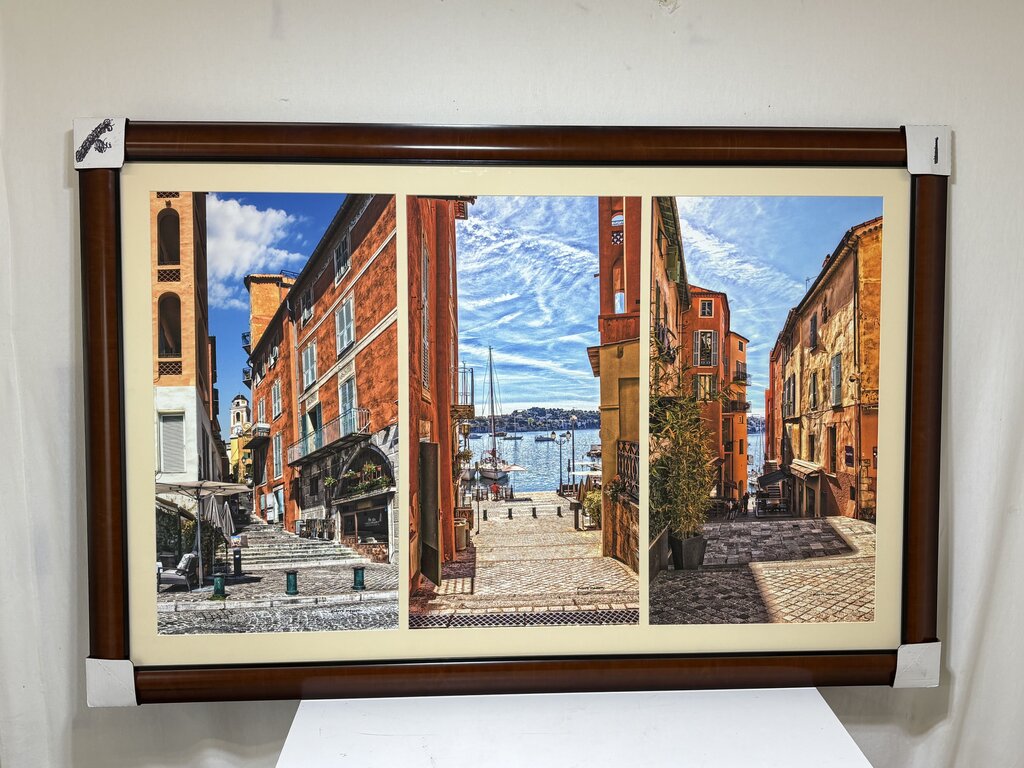 Pierre Masson Triptych Villefranche Sur Mer Series France Hi Rez Photos on Canvas New Unhung Frame