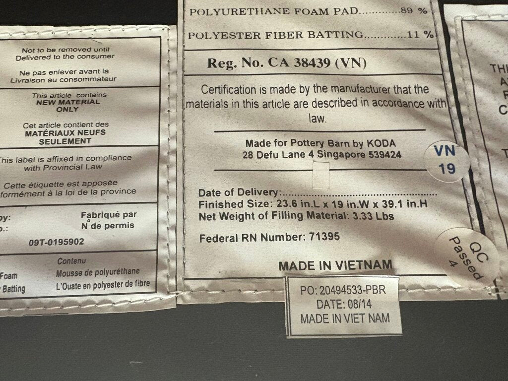 Pottery Barn Parsons Style Brown Leather Dining Chair Set (4 PCS)