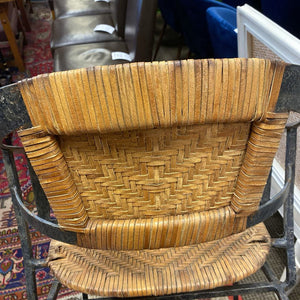 Wrought Iron & Rawhide Barstools (Pair)