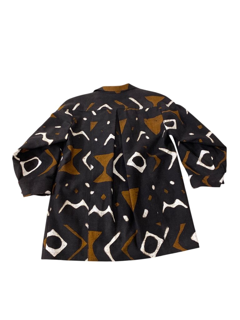 Oscar de la Renta Abstract Blazer w/ Bone Buttons RARE