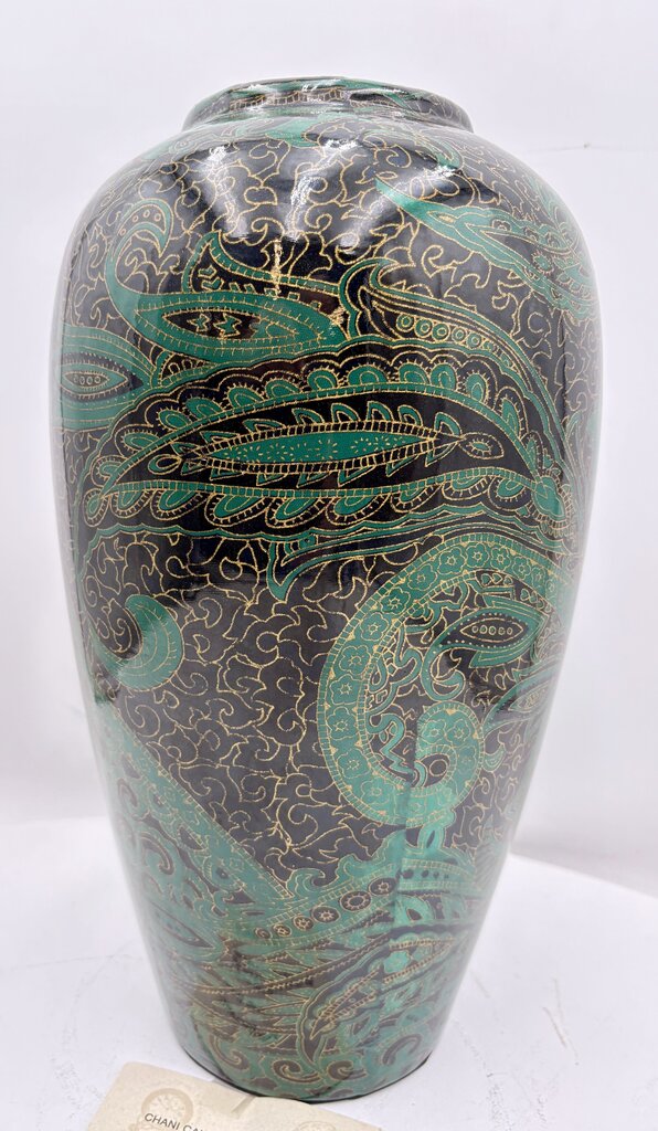 Heather Ramsay Dark Oxide Finish on Brass & Steel w/ Natural Brass Accents Vase