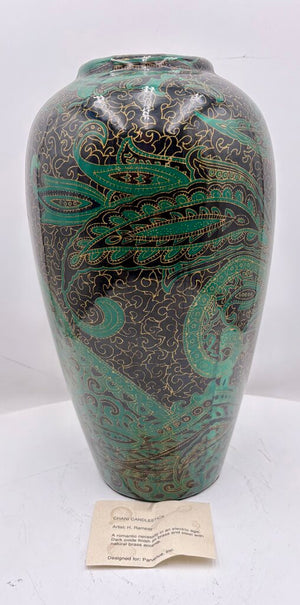 Heather Ramsay Dark Oxide Finish on Brass & Steel w/ Natural Brass Accents Vase