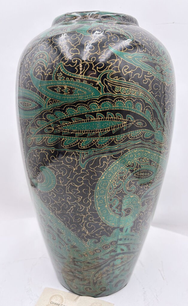 Heather Ramsay Dark Oxide Finish on Brass & Steel w/ Natural Brass Accents Vase