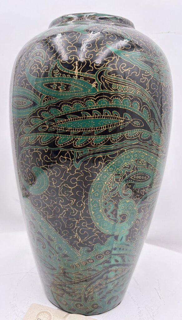 Heather Ramsay Dark Oxide Finish on Brass & Steel w/ Natural Brass Accents Vase