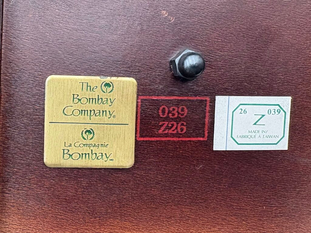 Bombay Co. Wooden Dual Sided Mantel Clock w/ Dual Picture Frames (Batt Op Movement)