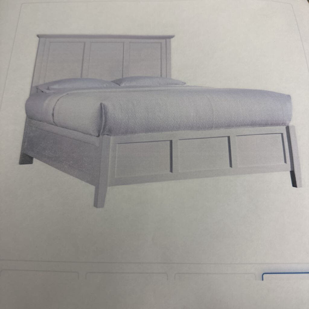 Modus Paragon Panel Bed (white Queen) Orig. $1499 (please measure) by Miss Daisy's Consignment & Auction House