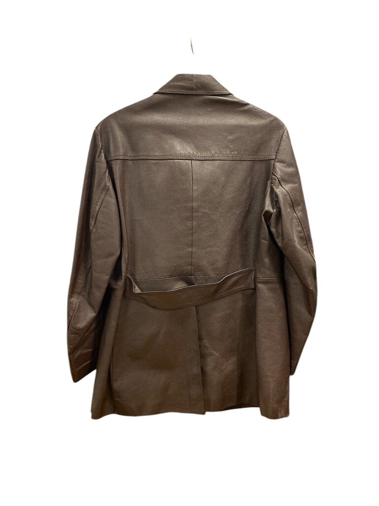 Vintage Brown Leather Blazer Made in Greece (EU 52, US 42)