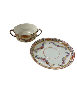 Minton Rose H&C Heinrich Porcelain Bouillon Cup & Saucer (2pcs)