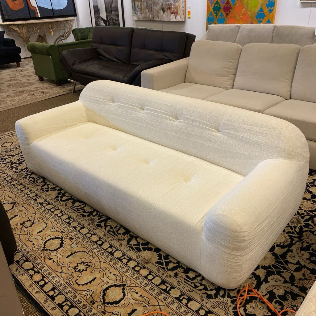 Modern Tufted Chenille Sofa 84 X 36 X 26