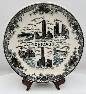 Souvenier Porcelain "Chicago" Decorative Plate