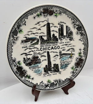 Souvenier Porcelain "Chicago" Decorative Plate