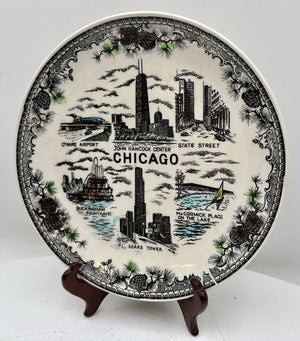 Souvenier Porcelain "Chicago" Decorative Plate