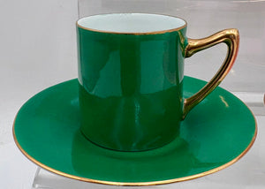 Czechoslovakia Multicolor Demitasse Cup & Saucer Set (12Pcs)