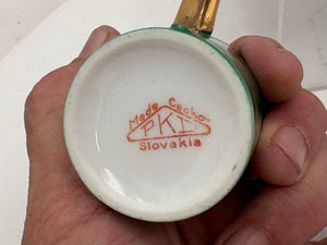 Czechoslovakia Multicolor Demitasse Cup & Saucer Set (12Pcs)