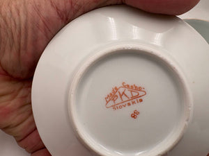 Czechoslovakia Multicolor Demitasse Cup & Saucer Set (12Pcs)