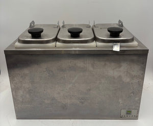 Server Products 3 Sleeve Stainless Condiment Topping Bar 5 Pcs