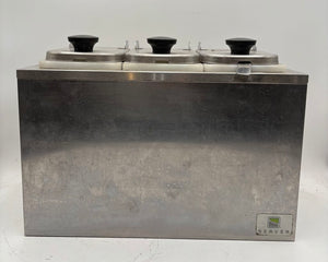 Server Products 3 Sleeve Stainless Condiment Topping Bar 5 Pcs