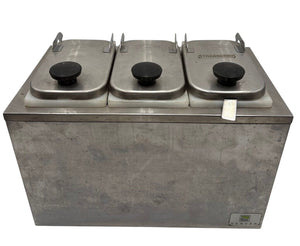 Server Products 3 Sleeve Stainless Conditment Topping Bar (5Pcs)