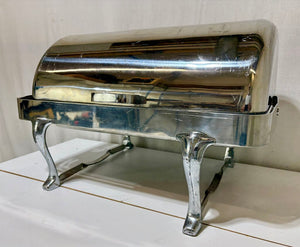 Polished Stainless Roll Top Chafing Dish
