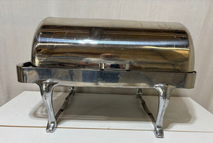 Polished Stainless Roll Top Chafing Dish