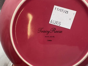 Tracy Reese Neiman Marcus Gold Rim Salad Dessert Plates 7.25” Set of 4