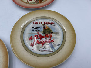 Tommy Bahama Porcelain Haiwiian Party Theme Plates 6.5" Set of 6