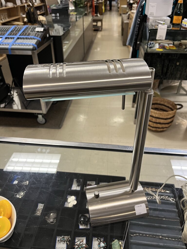 Brushed Nickel Modern Desk Lamp
