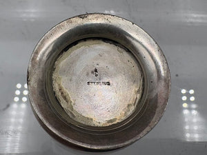 Early 20th C. Thomas Co. Ma.Sterling Silver Lidded Pill Snuff Box w/ Tongs (3Pcs)