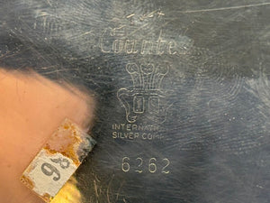 Countess International #6262 Silver Plate Footed Pyrex Lined Lidded Serving Dish (3Pcs)