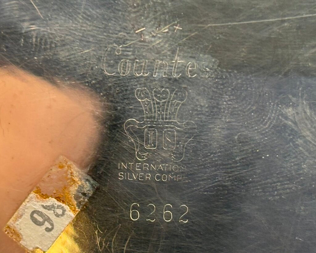 Countess International #6262 Silver Plate Footed Pyrex Lined Lidded Serving Dish (3Pcs)