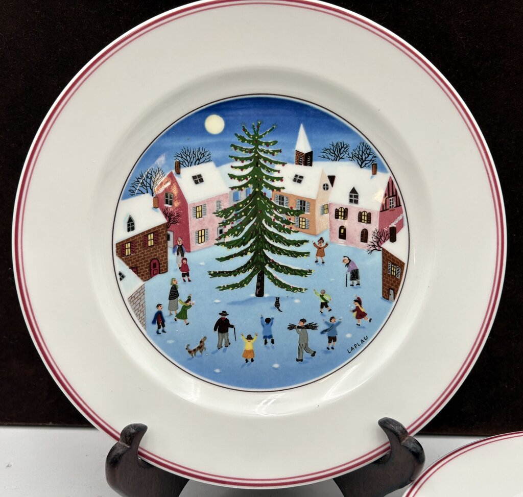 Villeroy & Boch Winter Theme Laplau Design Salad Plate 8.25"