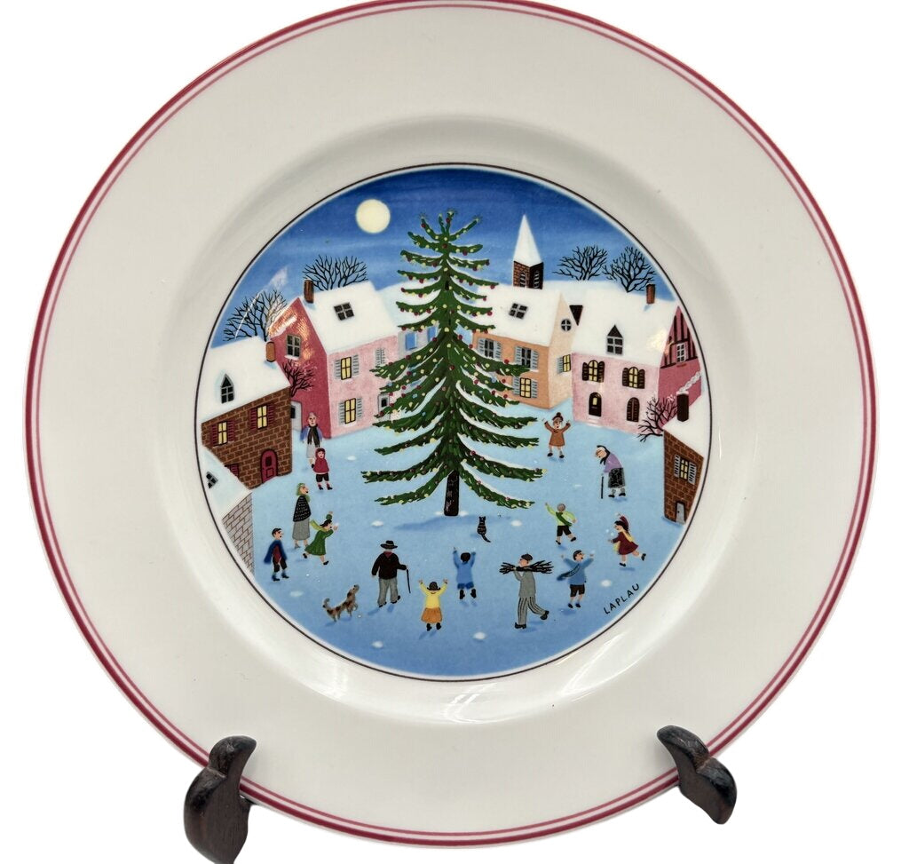 Villeroy & Boch Winter Theme Laplau Design Salad Plate 8.25" by Miss Daisy's Consignment & Auction House