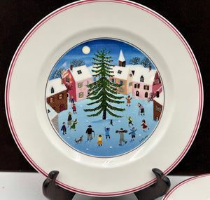 Villeroy & Boch Winter Theme Laplau Design Salad Plate 8.25"
