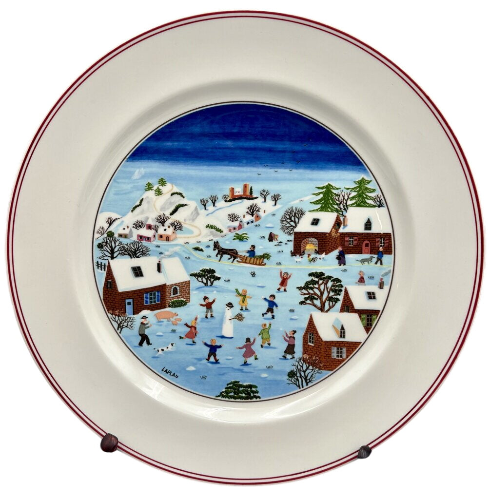 Villeroy & Boch Winter Theme Laplau Design Dinner Plate 10.5" by Miss Daisy's Consignment & Auction House