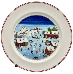 Villeroy & Boch Winter Theme Laplau Design Dinner Plate 10.5" by Miss Daisy's Consignment & Auction House