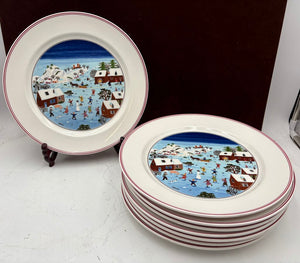 Villeroy & Boch Winter Theme Laplau Design Dinner Plate 10.5"