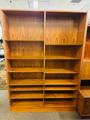Danish Hundevad Double Teak Bookcase 54x12x77
