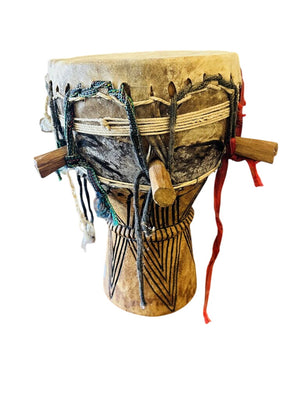 African Djembe 16" H
