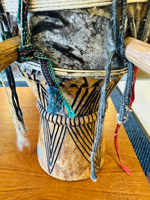 African Djembe 16" H