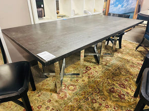 Chrome Base Dining Table 78x42x30