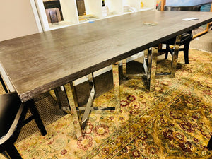 Chrome Base Dining Table 78x42x30