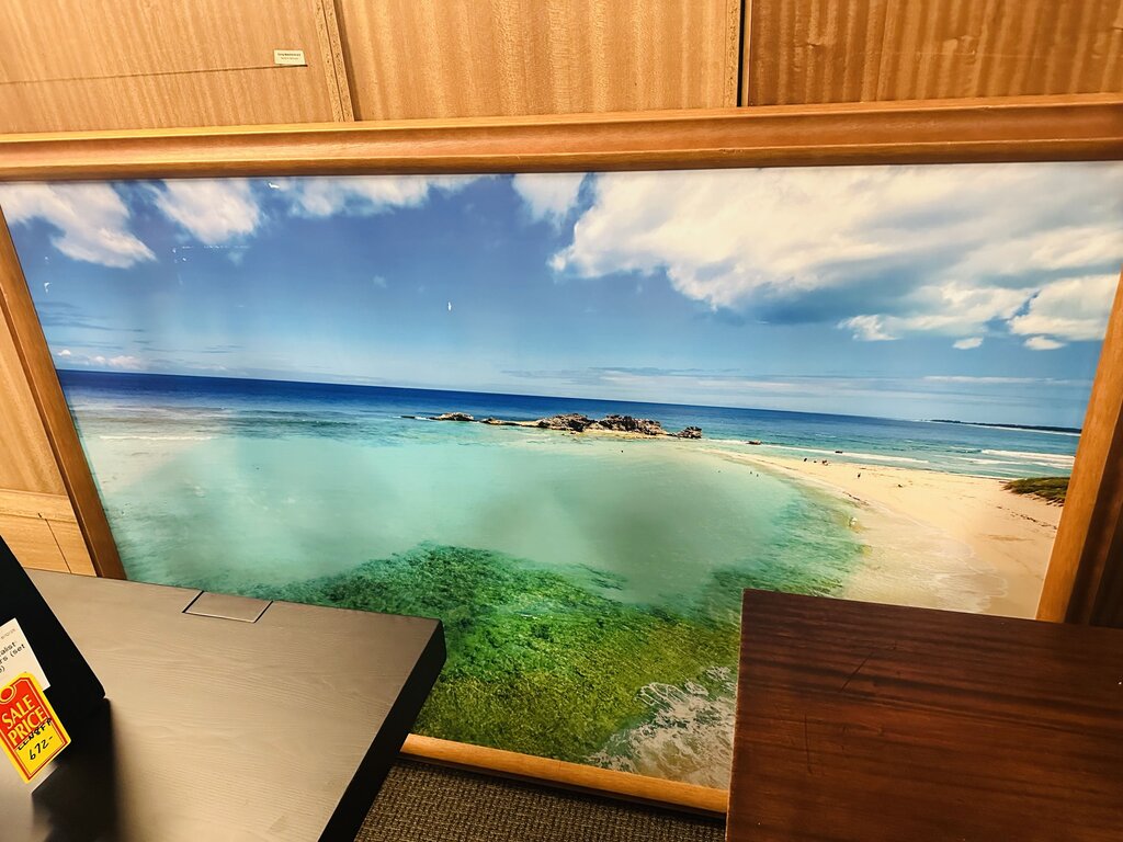 Tropical Beach Scene Framed Artwork 77x54